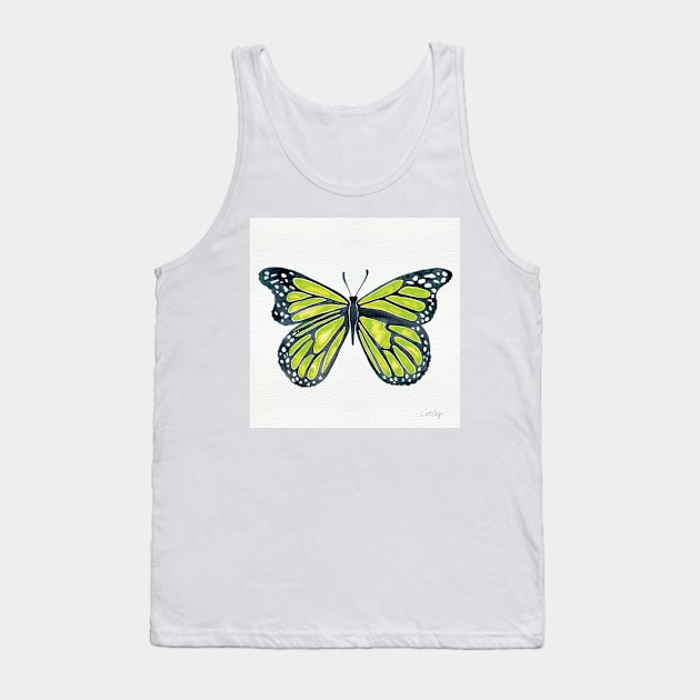 Lime Butterfly Tank Top by CatCoq